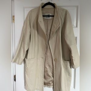 Vintage LNR Vanilla/Cream Leather Trench (80s)